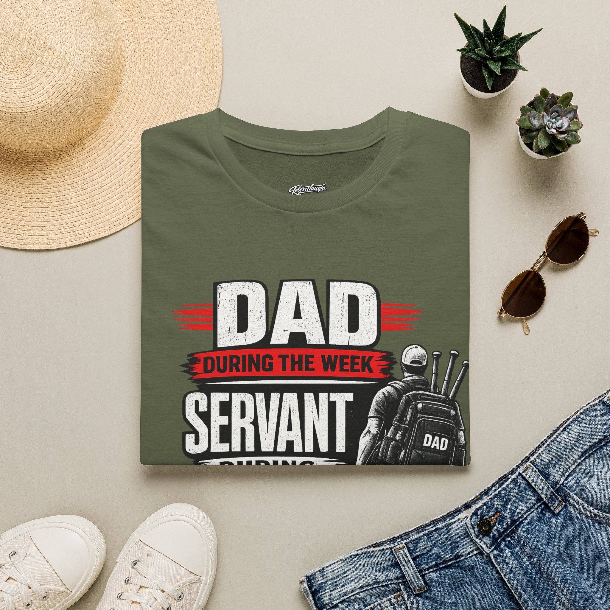 Dad Servant During the Week, Travel Ball Weekend T-Shirt