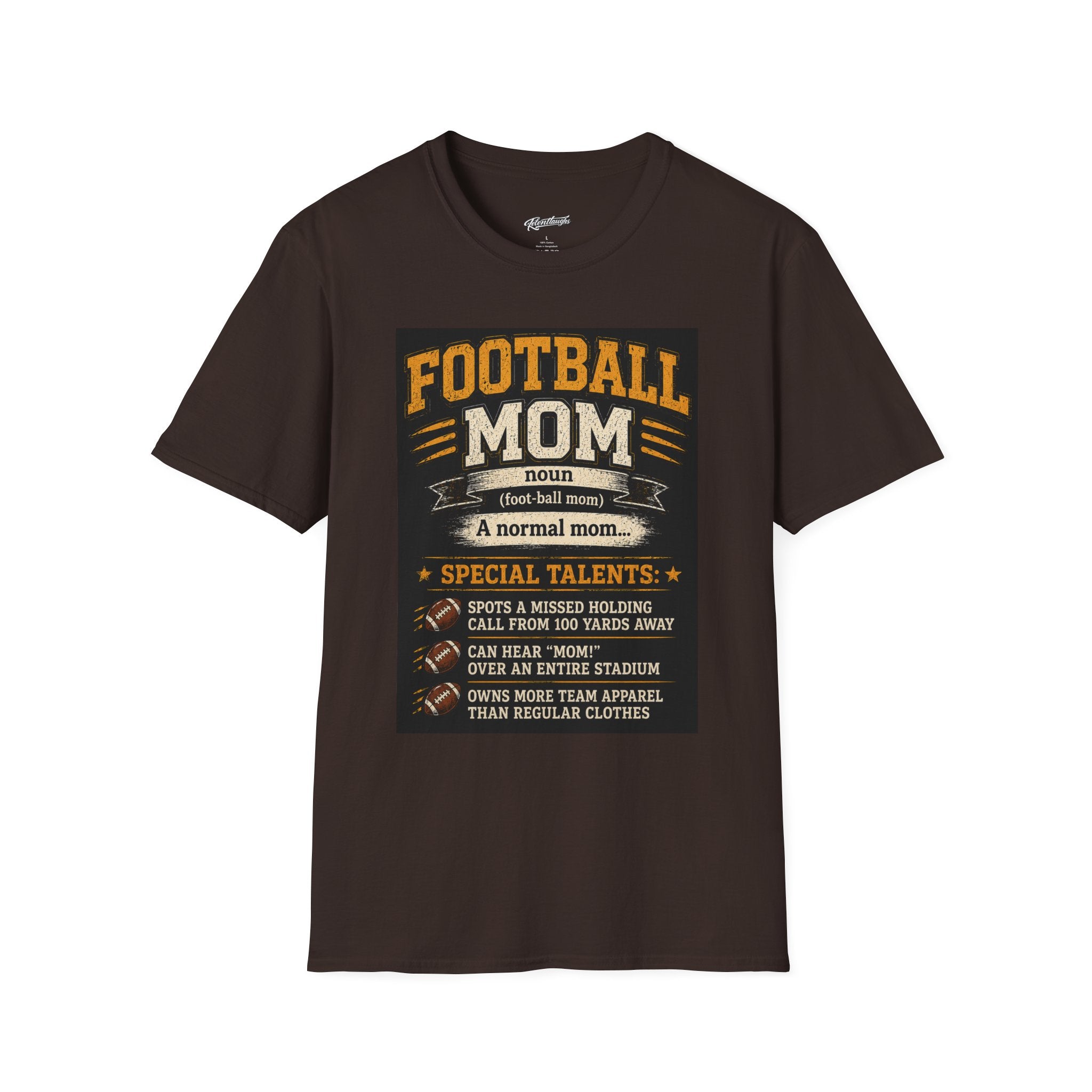 Football Mom T-Shirt – Funny Definition Graphic Tee for Proud Game-Day Moms