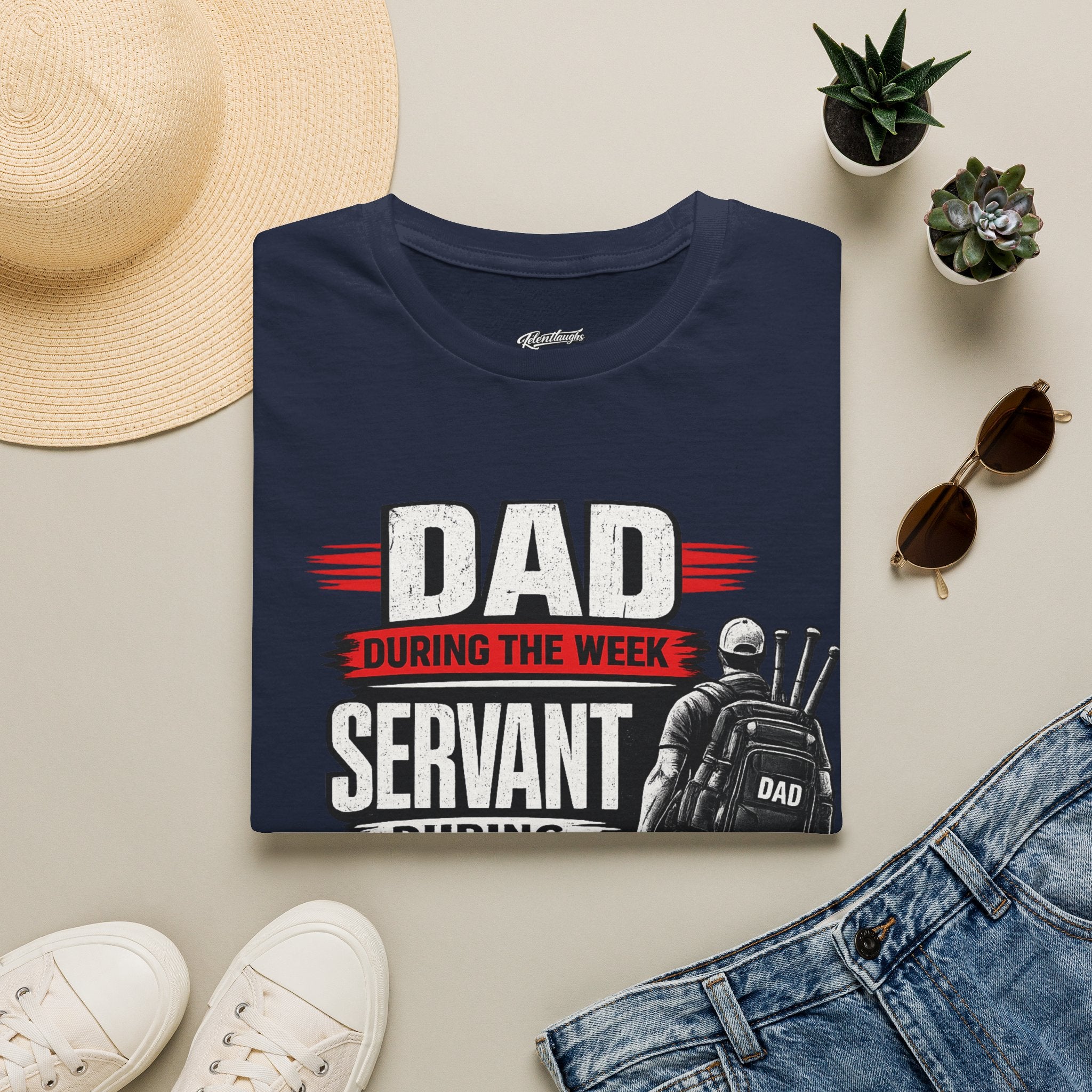 Dad Servant During the Week, Travel Ball Weekend T-Shirt