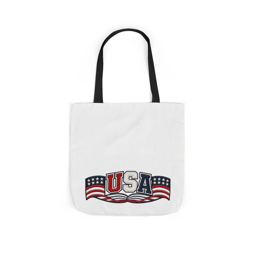 USA Flag Retro Canvas Tote