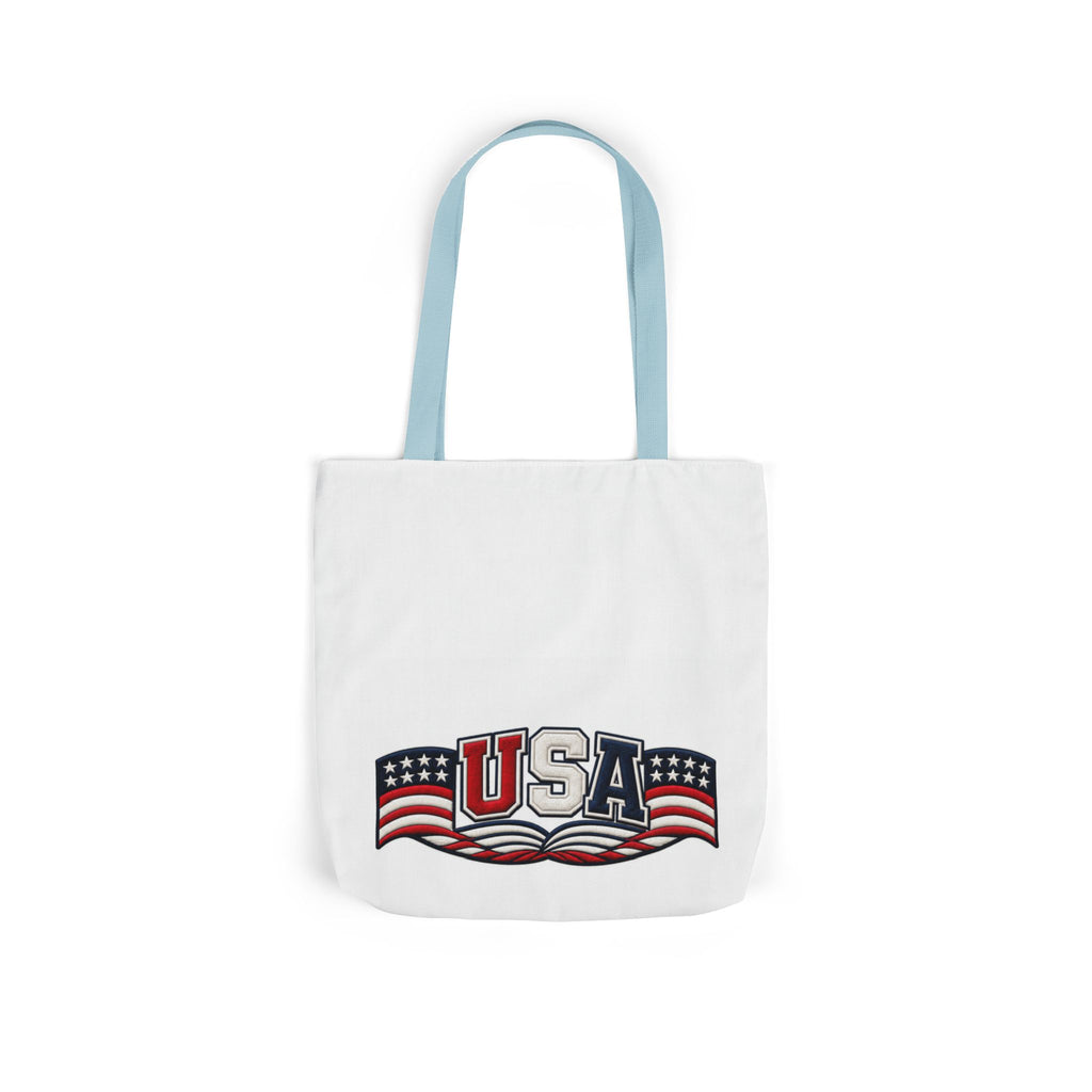 USA Flag Retro Canvas Tote