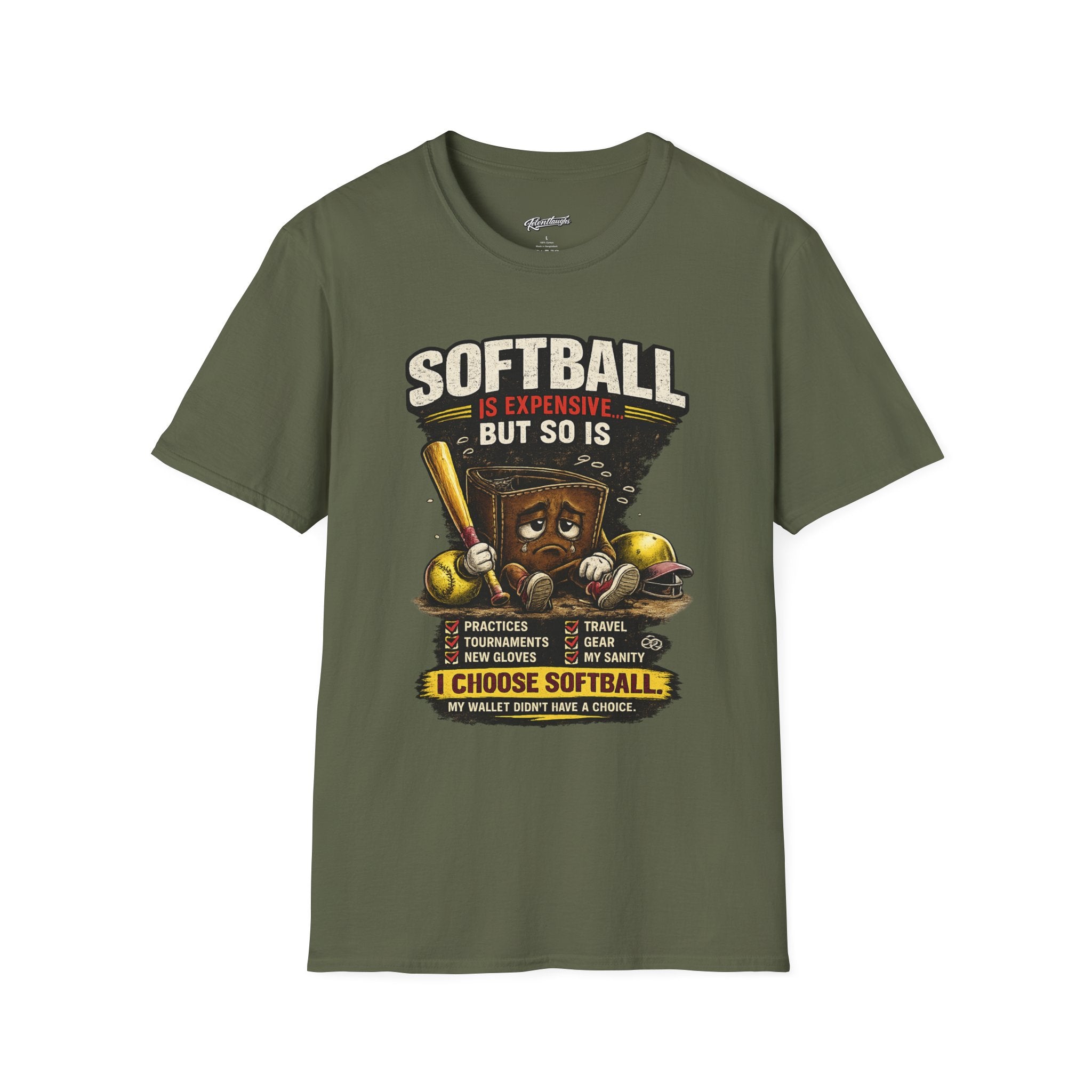 Softball Is Expensive-My Wallet Didn't Have a Choice T-Shirt — Funny Softball Player Tee