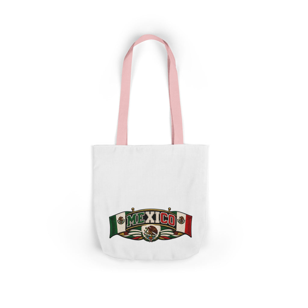 Mexico Flag Retro Canvas Tote