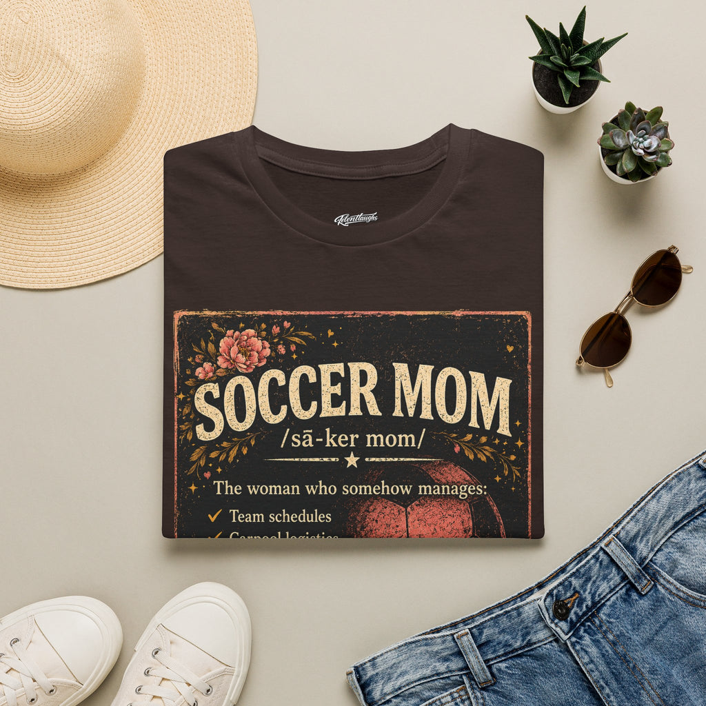 Soccer Mom T-Shirt — Vintage Floral Soccer Definition Tee