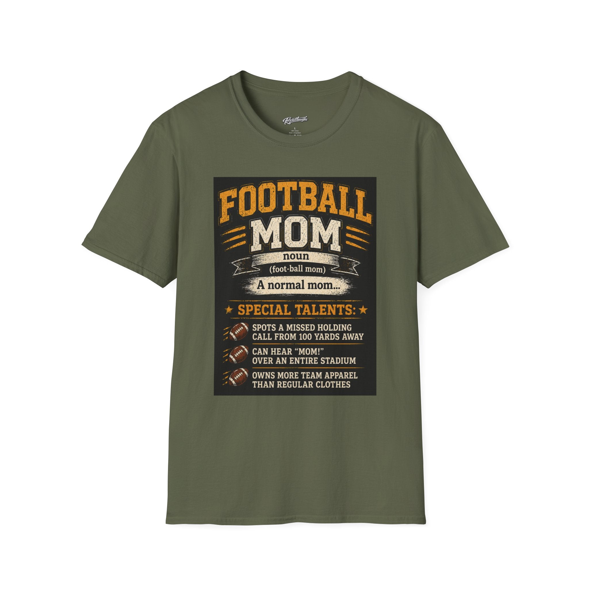 Football Mom T-Shirt – Funny Definition Graphic Tee for Proud Game-Day Moms