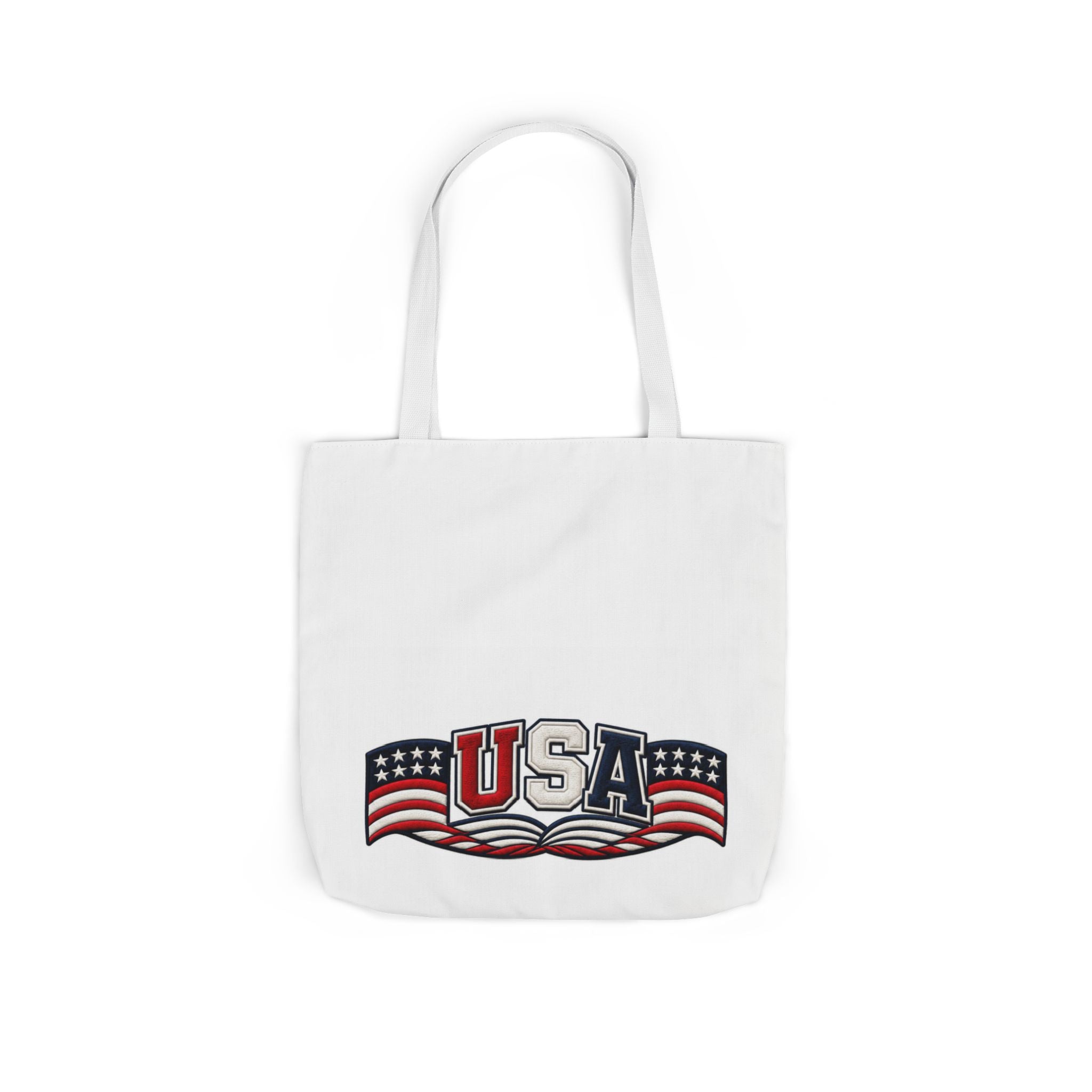 USA Flag Retro Canvas Tote