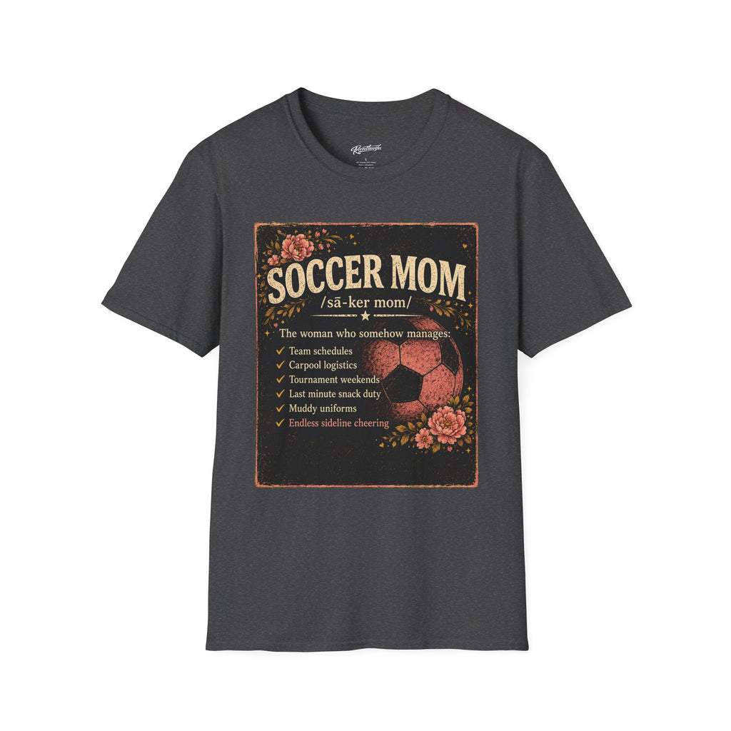Soccer Mom T-Shirt — Vintage Floral Soccer Definition Tee
