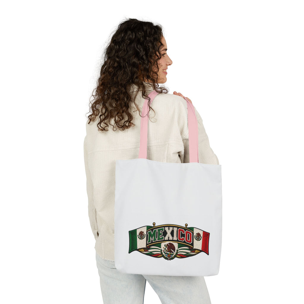 Mexico Flag Retro Canvas Tote