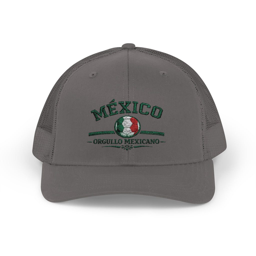 Mexico Soccer Trucker Cap — Vintage Mexican Emblem Snapback Hat