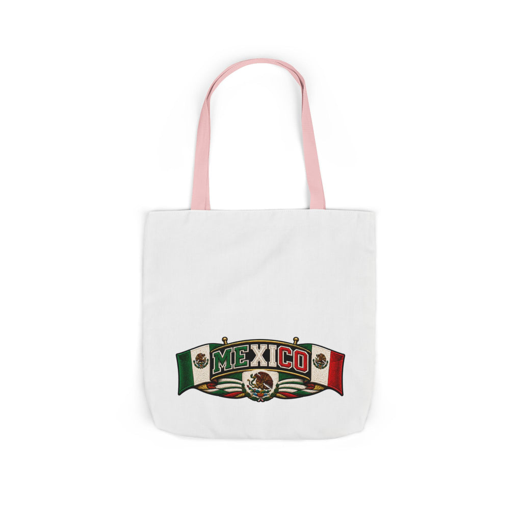 Mexico Flag Retro Canvas Tote