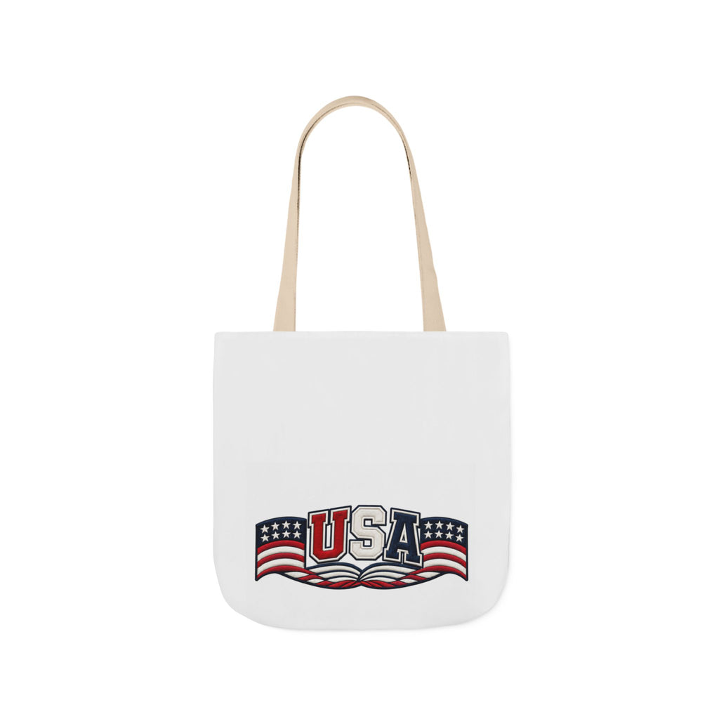 USA Flag Retro Canvas Tote