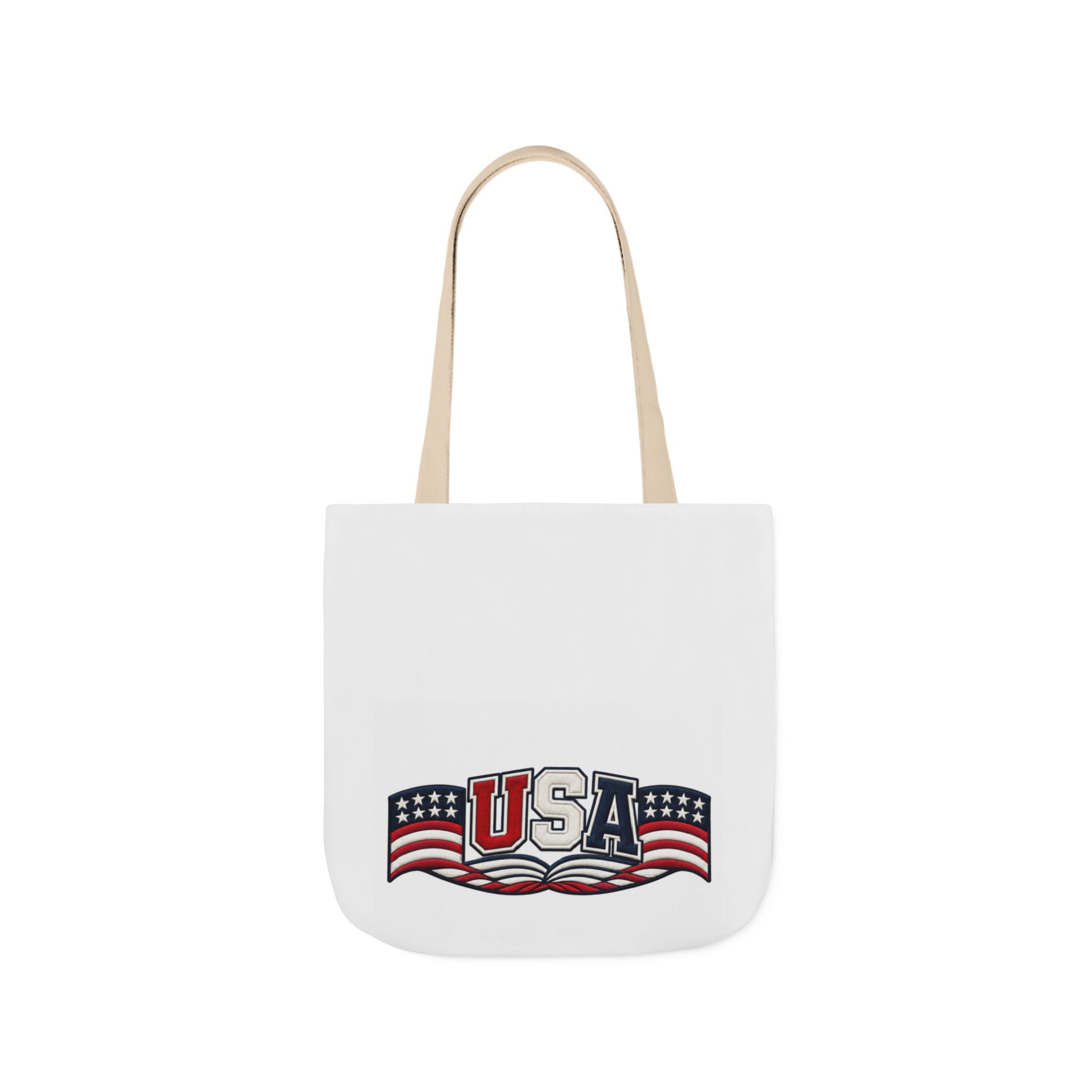 USA Flag Retro Canvas Tote