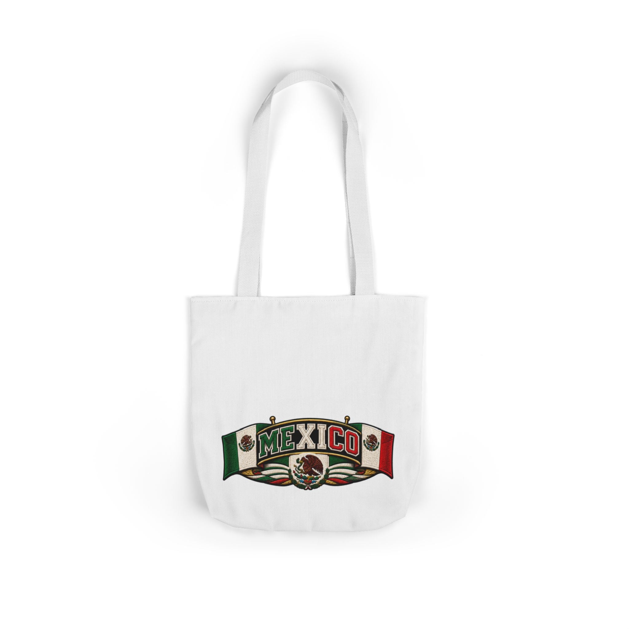 Mexico Flag Retro Canvas Tote