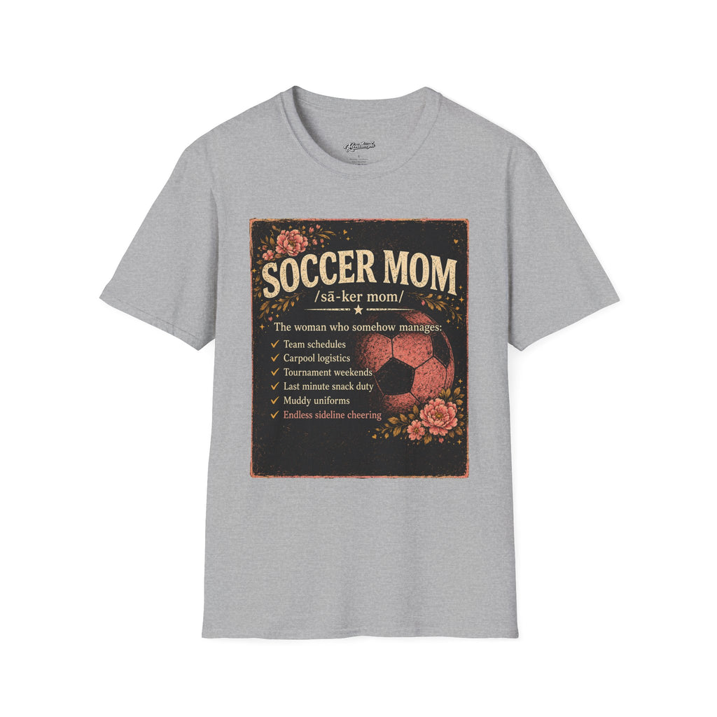 Soccer Mom T-Shirt — Vintage Floral Soccer Definition Tee