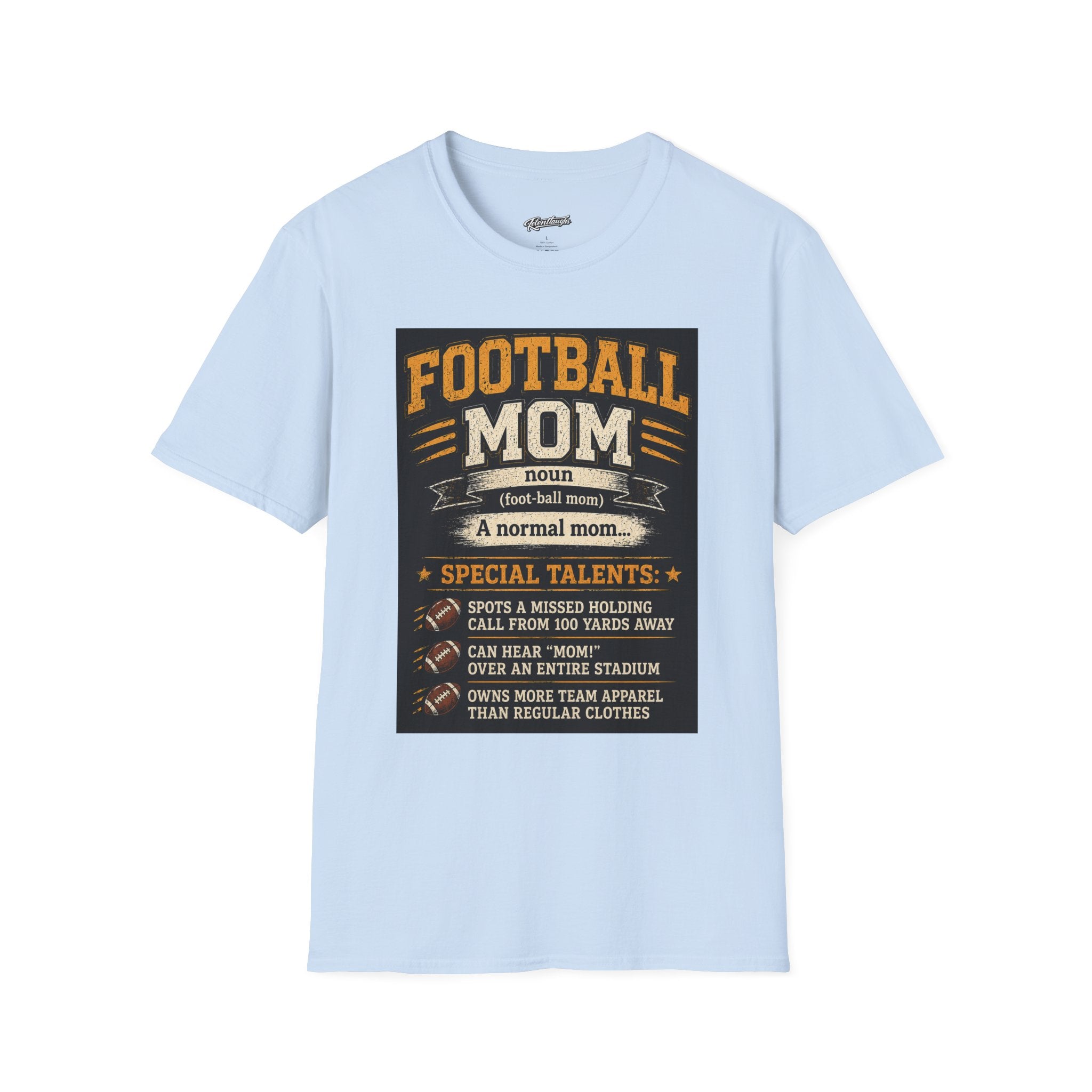 Football Mom T-Shirt – Funny Definition Graphic Tee for Proud Game-Day Moms