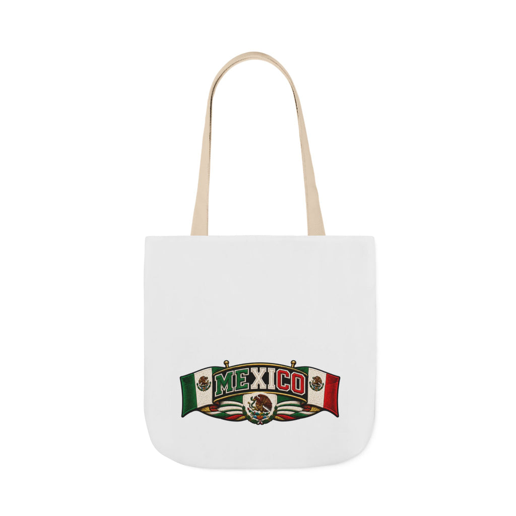 Mexico Flag Retro Canvas Tote