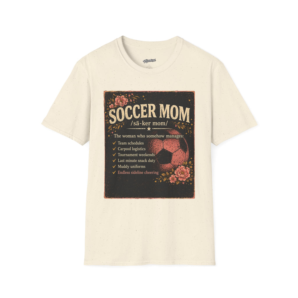 Soccer Mom T-Shirt — Vintage Floral Soccer Definition Tee