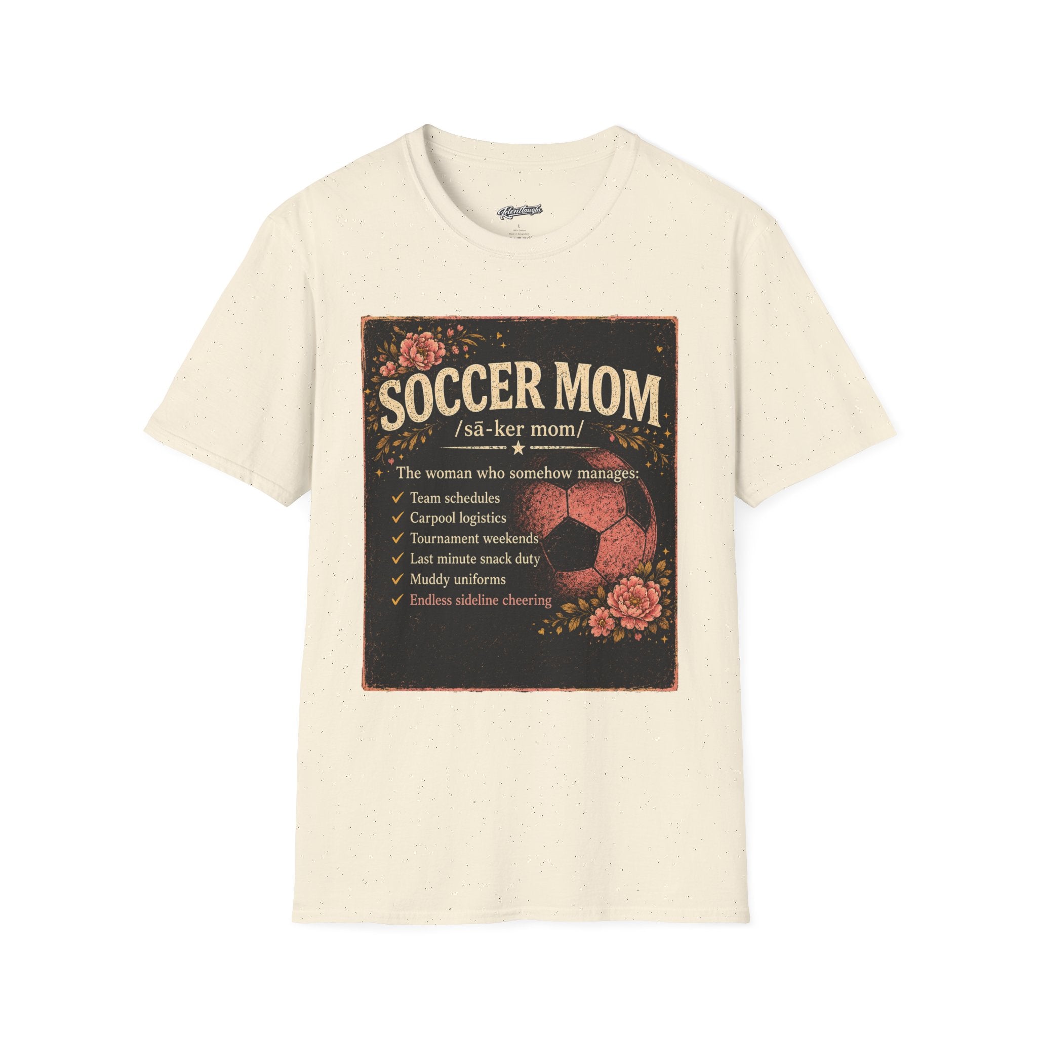 Soccer Mom T-Shirt — Vintage Floral Soccer Definition Tee