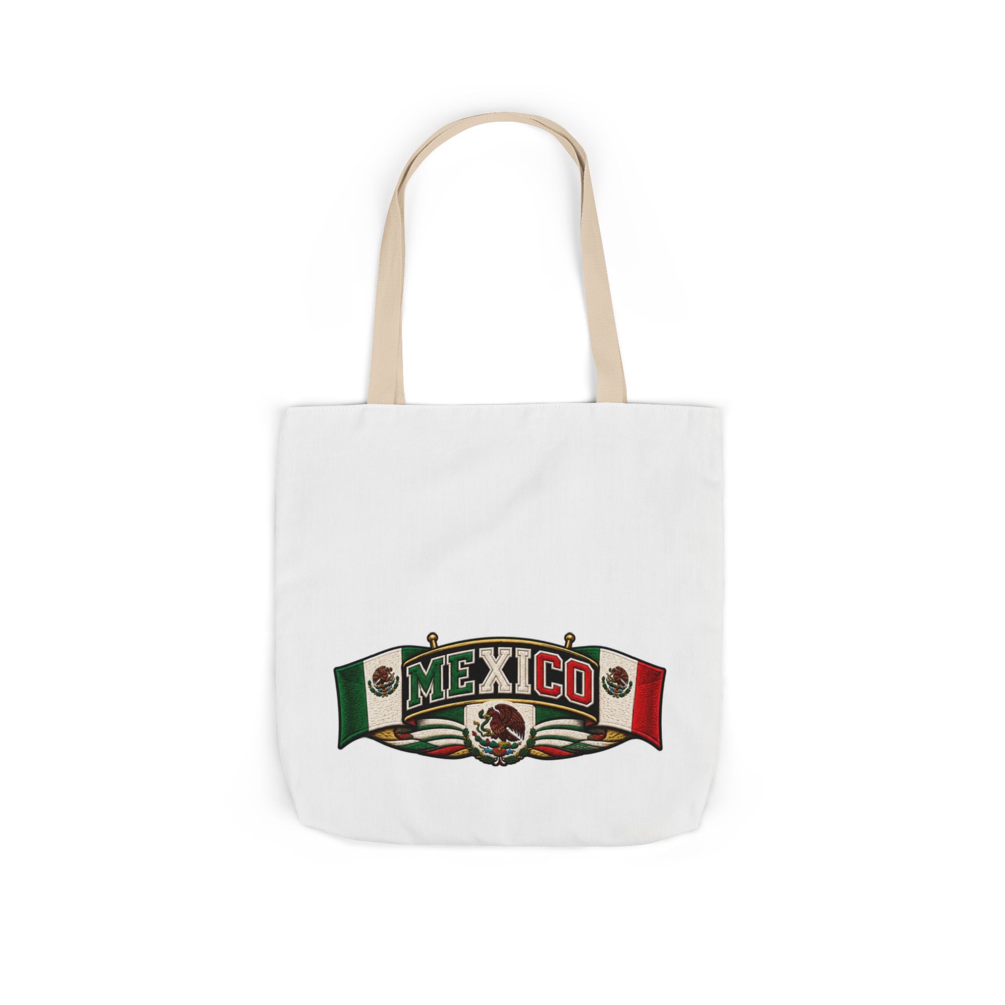 Mexico Flag Retro Canvas Tote