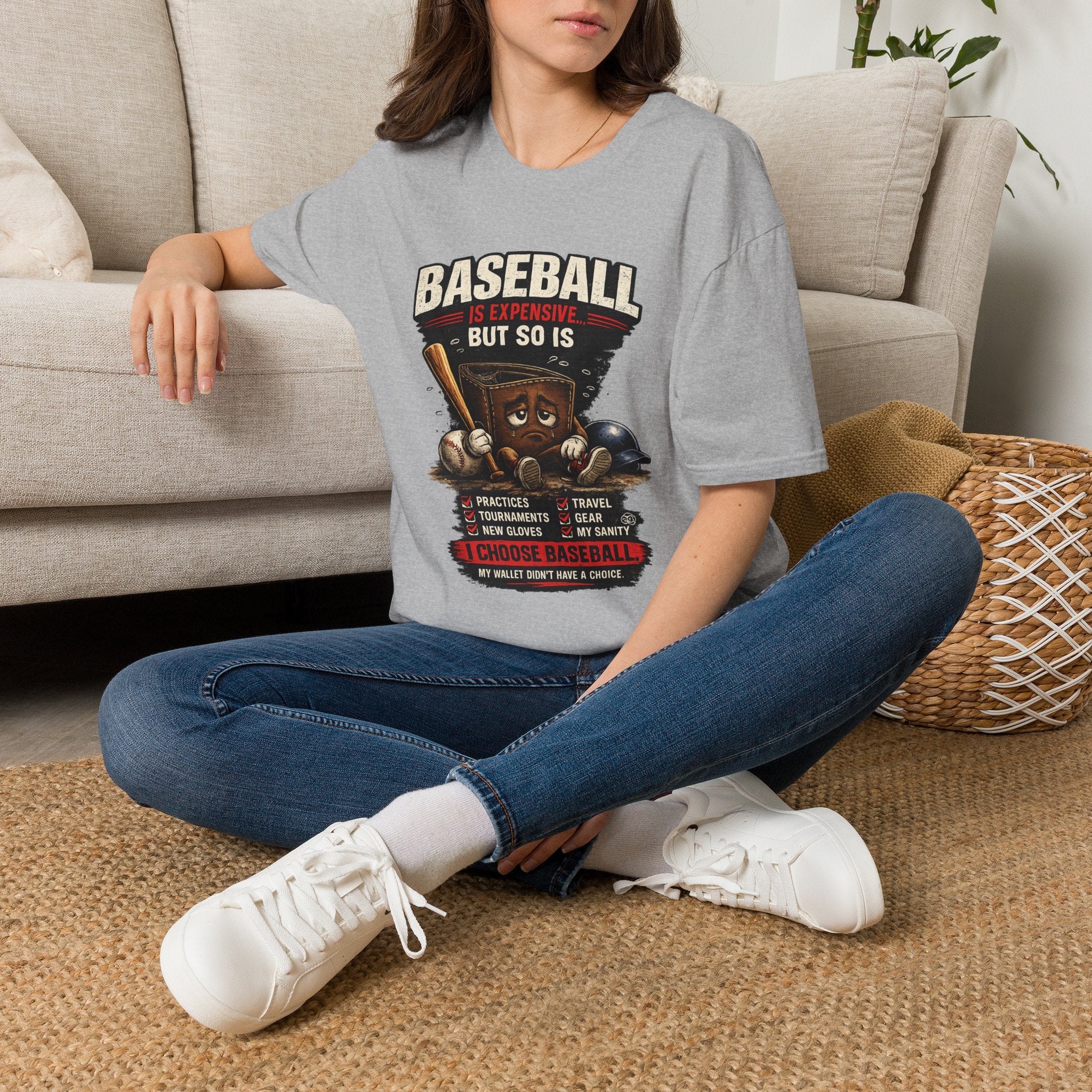 Baseball Is Expensive- My Wallet Didn't Have a Chance — Funny Baseball T-Shirt