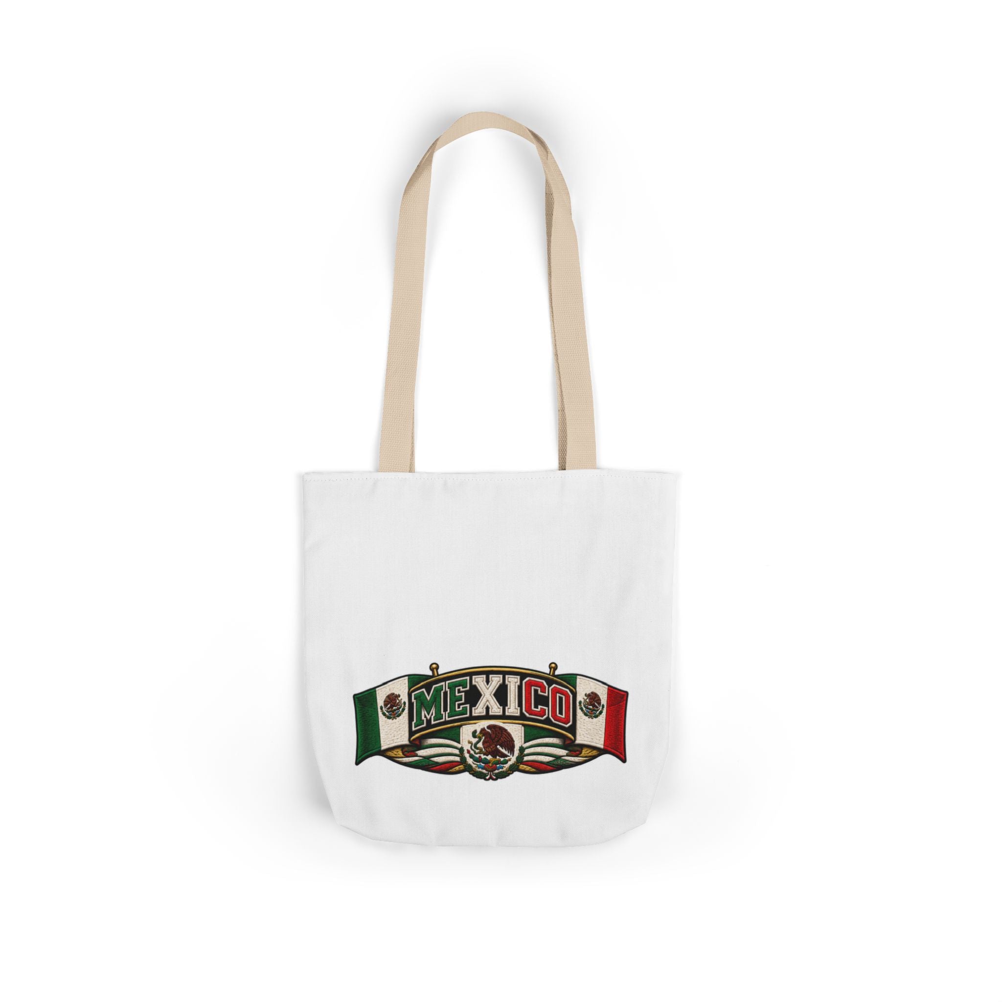 Mexico Flag Retro Canvas Tote