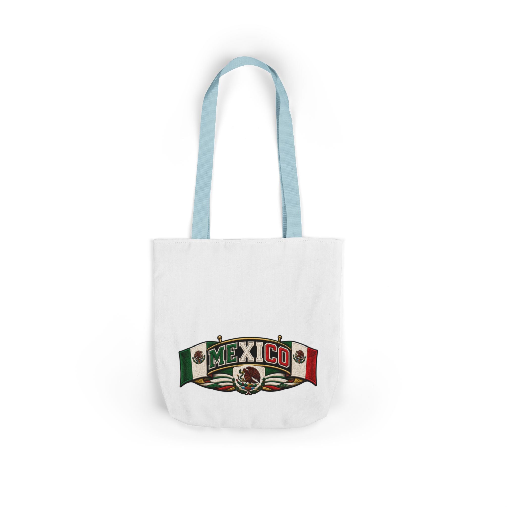 Mexico Flag Retro Canvas Tote