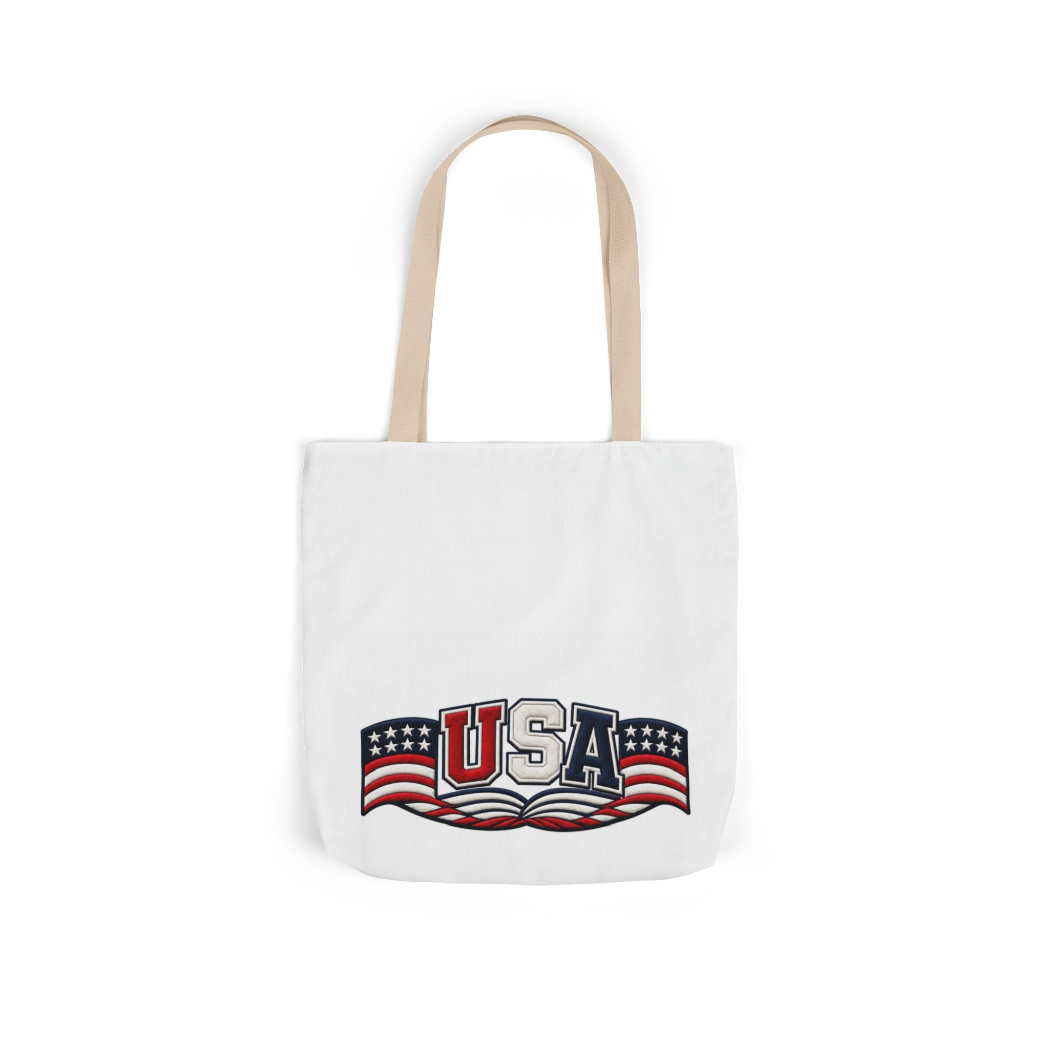 USA Flag Retro Canvas Tote