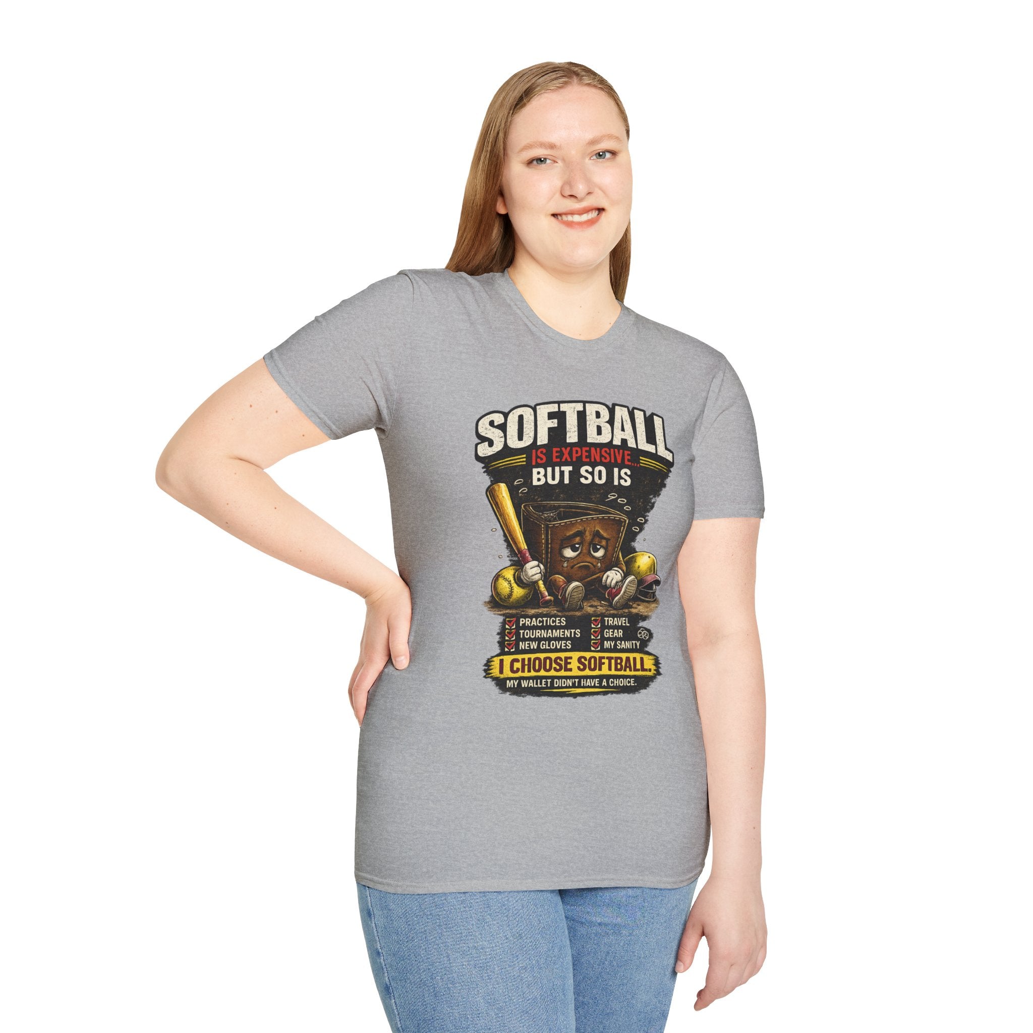 Softball Is Expensive-My Wallet Didn't Have a Choice T-Shirt — Funny Softball Player Tee