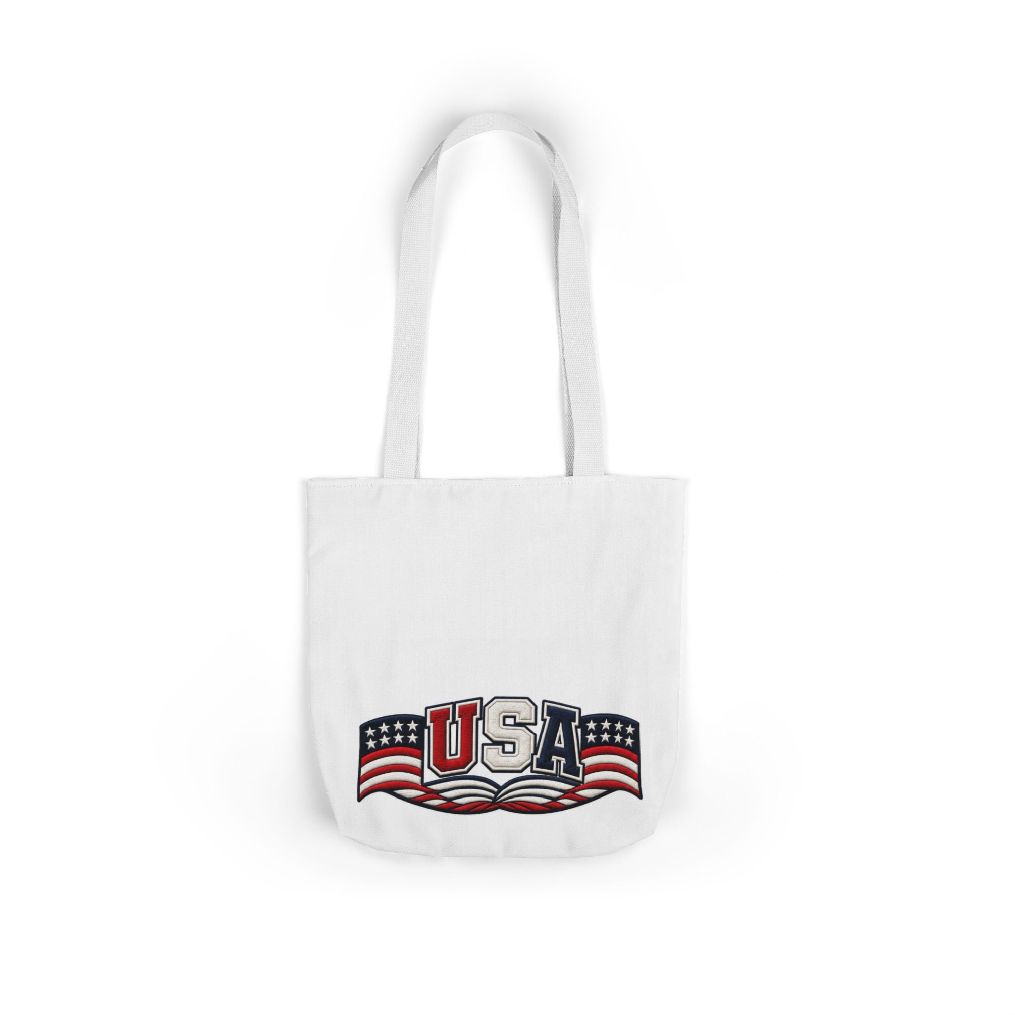 USA Flag Retro Canvas Tote