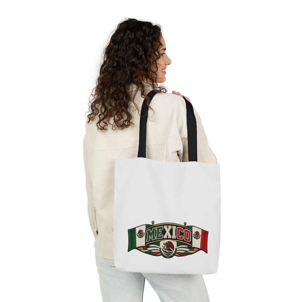 Mexico Flag Retro Canvas Tote