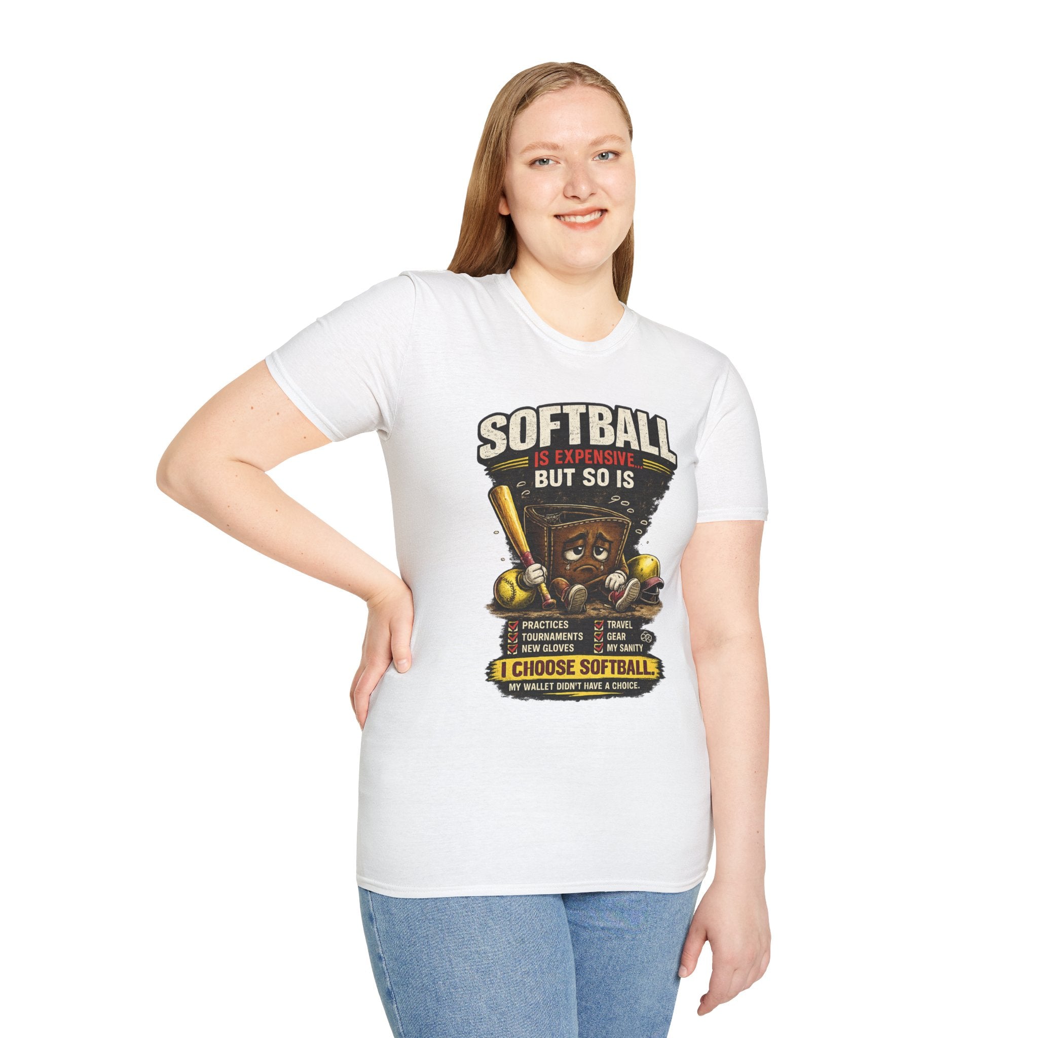 Softball Is Expensive-My Wallet Didn't Have a Choice T-Shirt — Funny Softball Player Tee