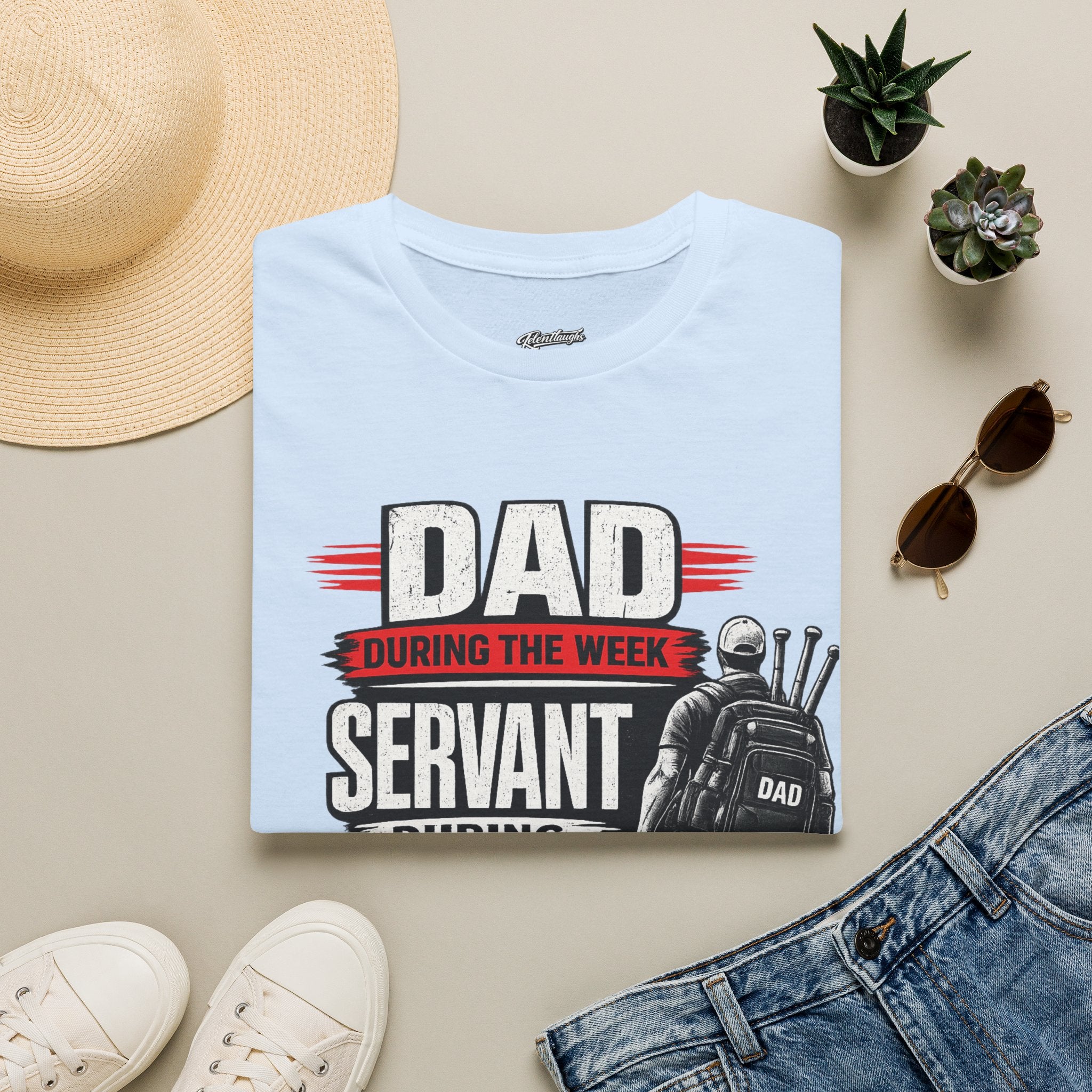 Dad Servant During the Week, Travel Ball Weekend T-Shirt