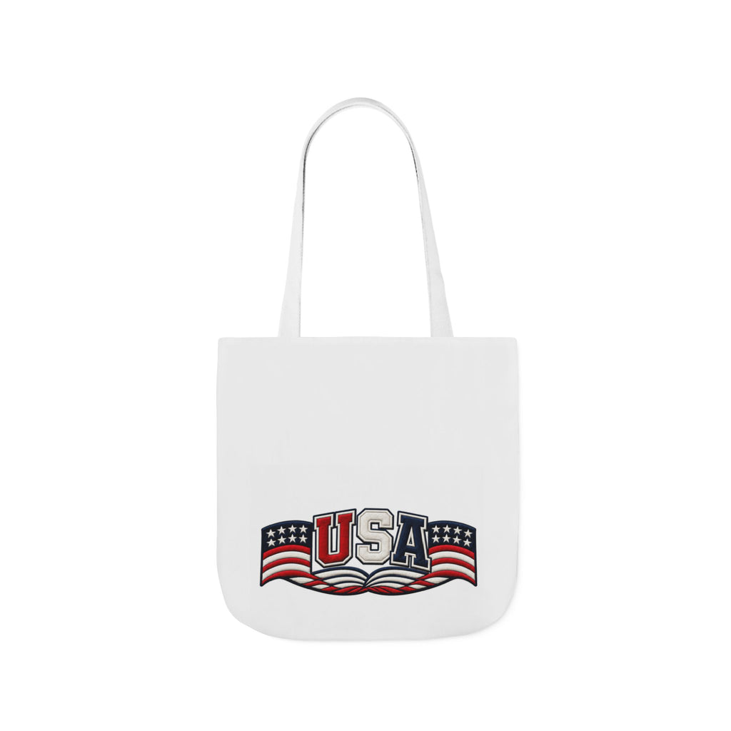 USA Flag Retro Canvas Tote