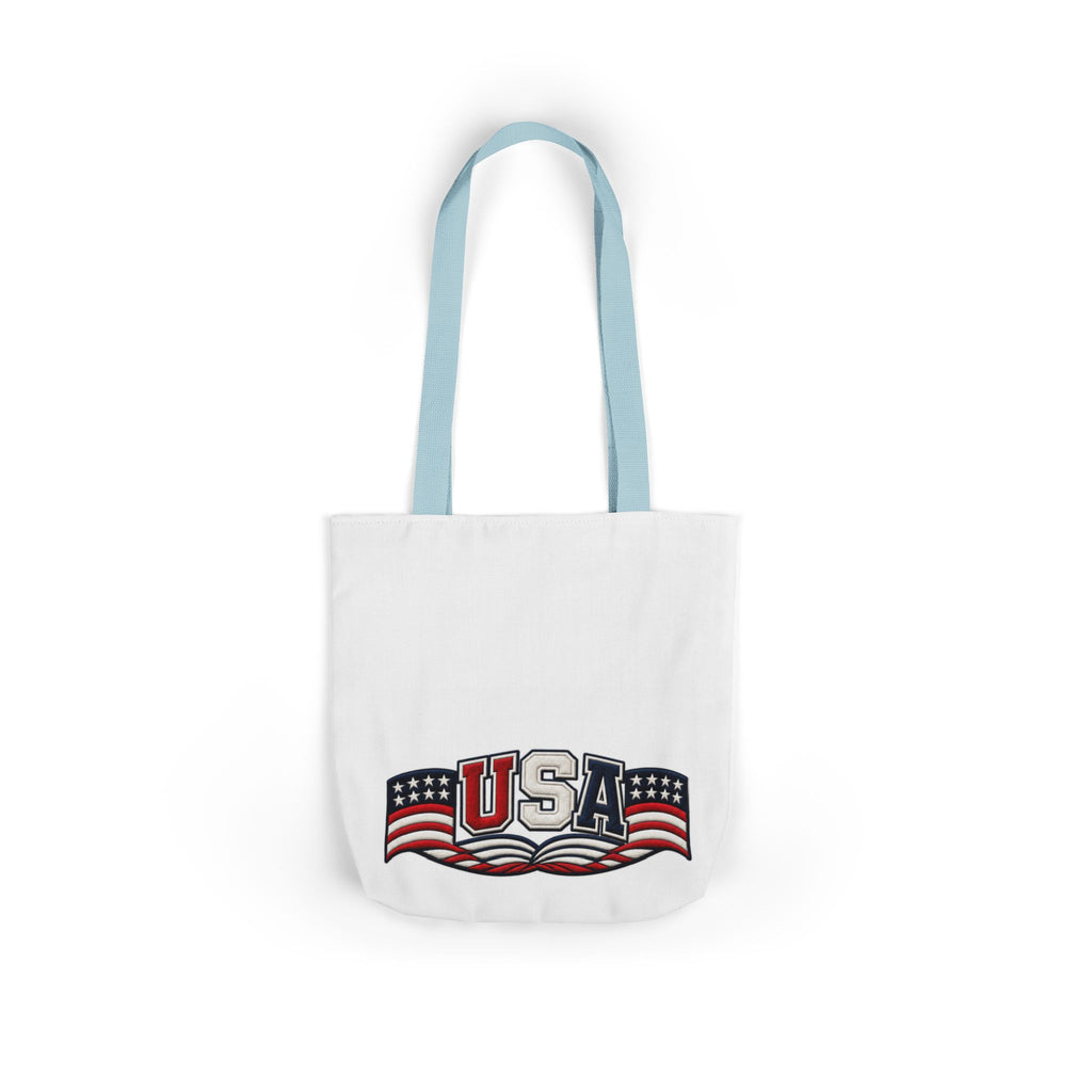 USA Flag Retro Canvas Tote