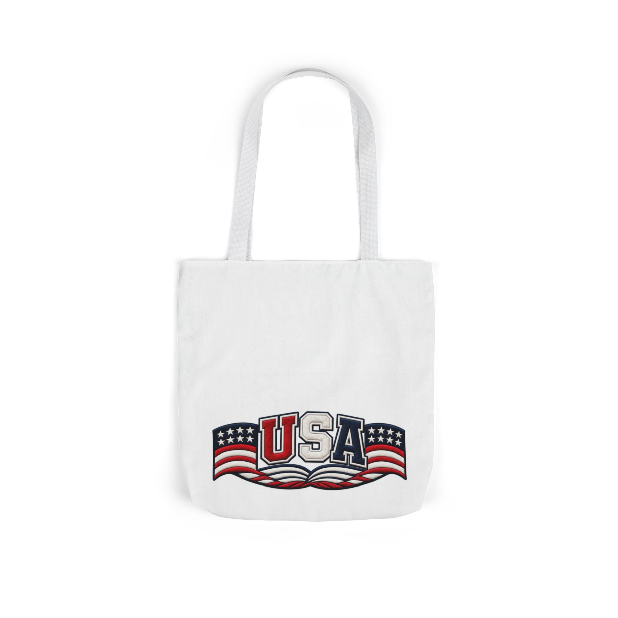 USA Flag Retro Canvas Tote
