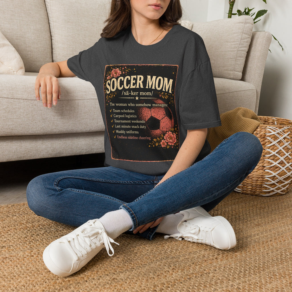Soccer Mom T-Shirt — Vintage Floral Soccer Definition Tee
