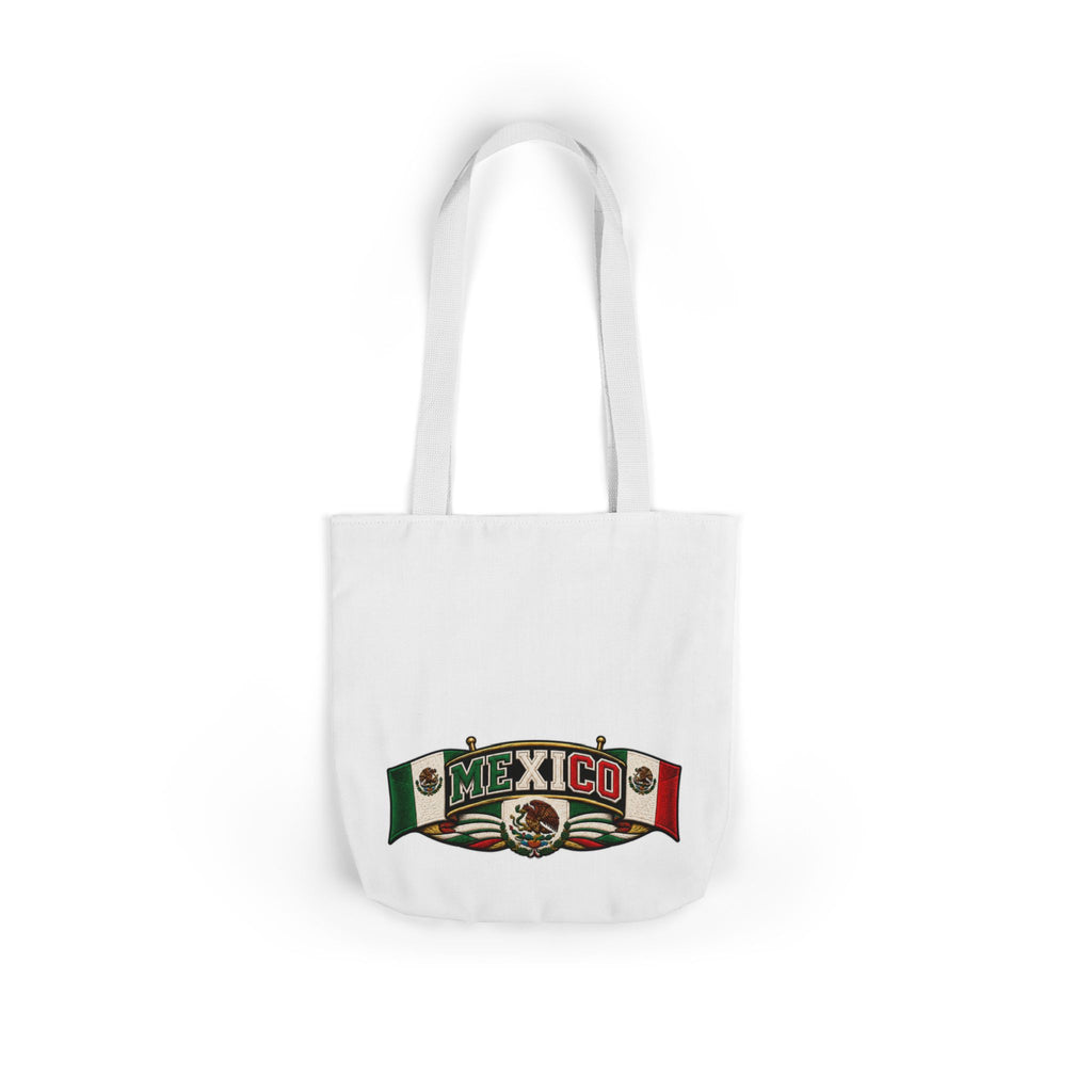 Mexico Flag Retro Canvas Tote