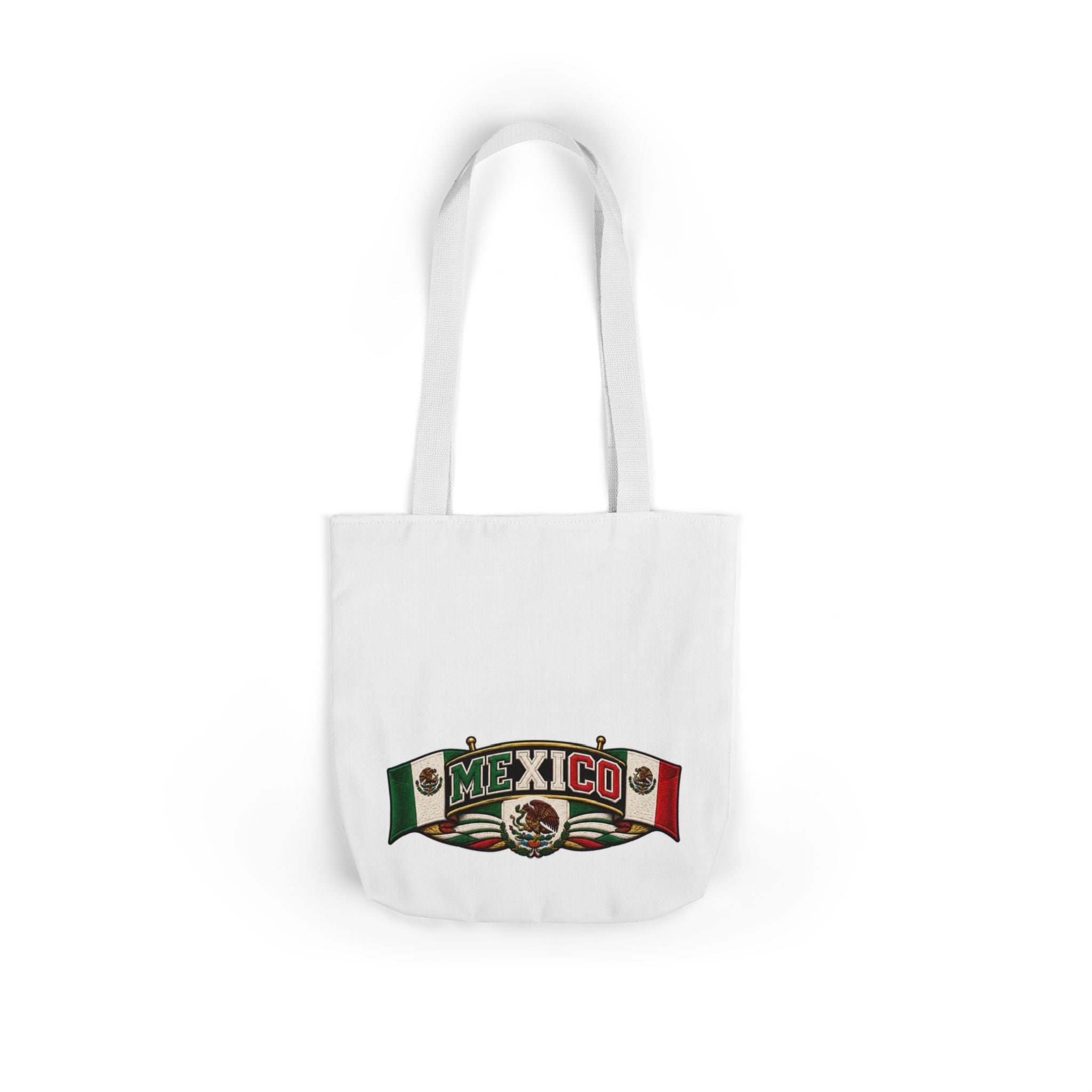 Mexico Flag Retro Canvas Tote