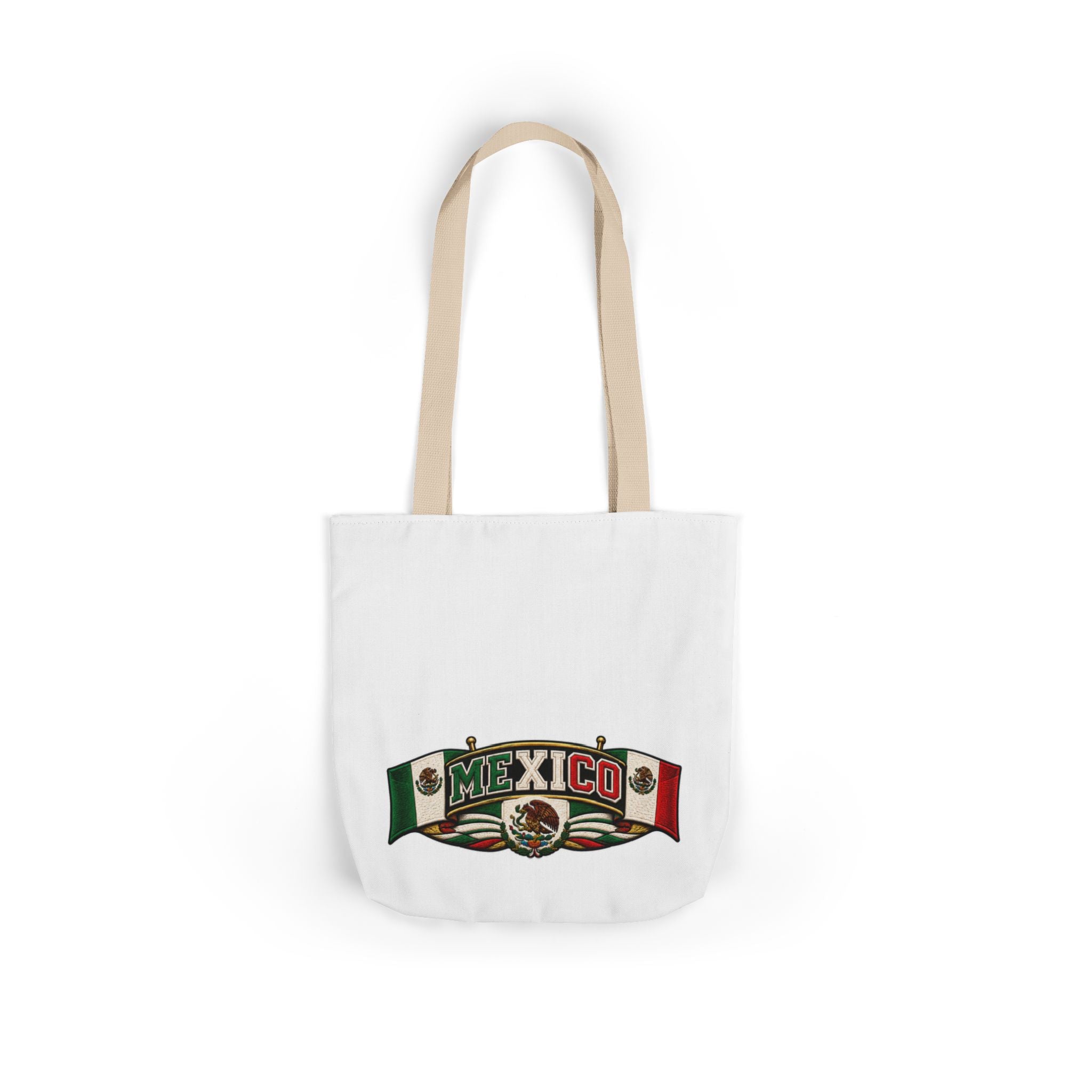 Mexico Flag Retro Canvas Tote