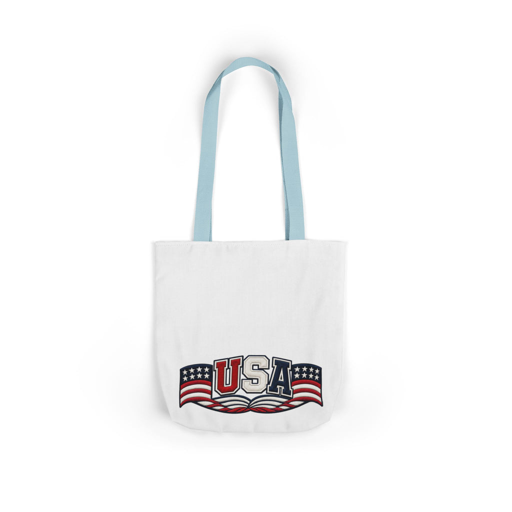 USA Flag Retro Canvas Tote